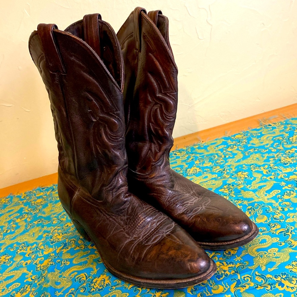 Unknown brand cowboy boots.
